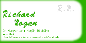richard mogan business card