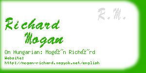 richard mogan business card